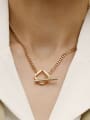 thumb Brass Hollow Geometric Minimalist Trend Korean Fashion Necklace 2