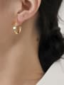 thumb Brass Geometric Minimalist Hoop Earring 2