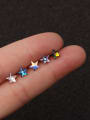 thumb Stainless steel Crystal White Star Minimalist Stud Earring 1