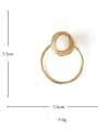 thumb Brass Imitation Pearl Geometric Vintage Drop Earring 3