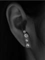 thumb Brass Cubic Zirconia Irregular Minimalist Single Earring(Single ) 1