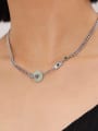 thumb Brass Natural Stone Geometric Hip Hop Necklace 1