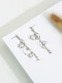 thumb Copper Imitation Pearl Tassel Dainty Threader Trend Korean Fashion Earring 1
