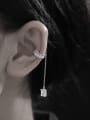 thumb Brass Cubic Zirconia Tassel Minimalist Single Earring(Single-Only One) 1