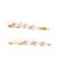 thumb Alloy Minimalist Irregular Freshwater Pearl Hair Pin 3
