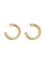 thumb Copper C-shaped geometric minimalist study Trend Korean Fashion Earring 0