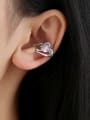 thumb Brass Cubic Zirconia Heart Minimalist Single Earring(Only One) 1