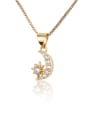 thumb Brass Cubic Zirconia  Dainty Star Earring and Necklace Set 3