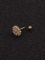 thumb Brass Cubic Zirconia Ball Vintage Stud Earring 4