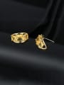 thumb Brass Cubic Zirconia Geometric Luxury Stud Earring 1