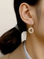 thumb Brass Cubic Zirconia Geometric Minimalist Hook Trend Korean Fashion Earring 1