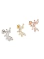 thumb Copper with Cubic Zirconia White Star Dainty Stud Earring(Single) 1