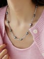 thumb Brass Freshwater Pearl Irregular Hip Hop Beaded Necklace 1