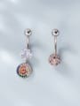 thumb Brass Cubic Zirconia Butterfly Minimalist Belly studs & Belly Bars 2