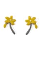 thumb Alloy Enamel Flower Cute Stud Earring 3