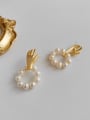 thumb Copper Imitation Pearl  Ethnic Palm Abstract   Stud Trend Korean Fashion Earring 3