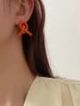 thumb Resin Geometric Vintage Candy-colored design is knotted Stud Earring 1