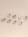 thumb Titanium Steel Cubic Zirconia Butterfly Cute Single Earring(Only-One) 2