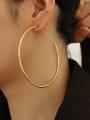 thumb Brass Round Minimalist Single Earring(Single -Only One) 1