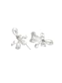 thumb Brass Imitation Pearl Flower Minimalist Drop Earring 2