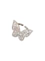 thumb Alloy+ Rhinestone White Butterfly Trend Statement Ring/Free Size Ring 0
