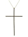 thumb Brass Cubic Zirconia Religious Minimalist Regligious Necklace 0