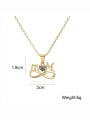 thumb Brass Cubic Zirconia  Dainty  Heart Letter MOM Pendant Necklace 3