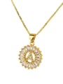 thumb Brass Cubic Zirconia Letter Luxury Necklace 1