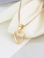thumb Brass Heart  Earring and Necklace Set 1