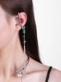 thumb Brass Natural Stone Tassel Hip Hop Single Earring(Single-Only one) 1