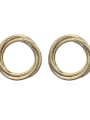 thumb Copper Round Minimalist Hoop Trend Korean Fashion Earring 4