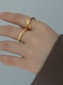 thumb Brass Irregular Minimalist Band Ring 1