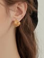 thumb Brass Synthetic Crystal Heart Trend Stud Earring 1