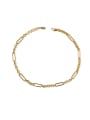 thumb Brass Hollow Geometric  Chain Vintage Necklace 0