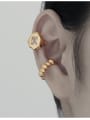 thumb Brass Rhinestone Geometric Vintage Huggie Earring 2