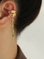 thumb Brass Imitation Pearl Tassel Vintage Single Earring(Single -Only One) 1