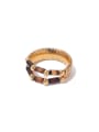 thumb Brass Geometric Vintage Stackable Ring 0