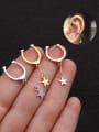 thumb Brass Cubic Zirconia Star Minimalist Single Earring 0
