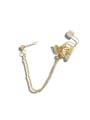 thumb Brass Cubic Zirconia Bowknot Classic Stud Trend Korean Fashion Earring 0