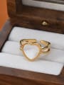 thumb Brass Shell Heart Trend Band Ring 1