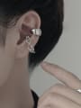 thumb Brass Geometric Hip Hop Single Hollow Chain Earring( Single Only One) 2