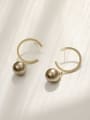 thumb Brass Imitation Pearl Geometric Minimalist Hook Trend Korean Fashion Earring 2