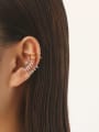 thumb Brass Hollow Geometric Minimalist Clip Earring (Single) 2