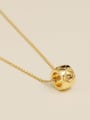 thumb Brass smooth Geometric Minimalist Trend Korean Fashion Necklace 1