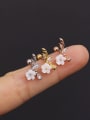 thumb Copper With Cubic Zirconia White Round Minimalist Stud Earring 1