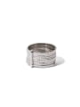 thumb Brass Geometric Hip Hop Multi-layer line wide ring  Band Ring 3