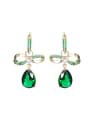 thumb Brass Cubic Zirconia Bowknot Luxury Cluster Earring 3