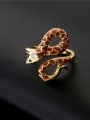 thumb Brass Enamel Snake Vintage Band Ring 2