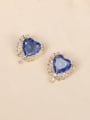 thumb Brass Cubic Zirconia Heart Luxury Cluster Earring 3