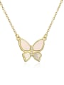 thumb Brass Shell Butterfly Heart Minimalist Necklace 3